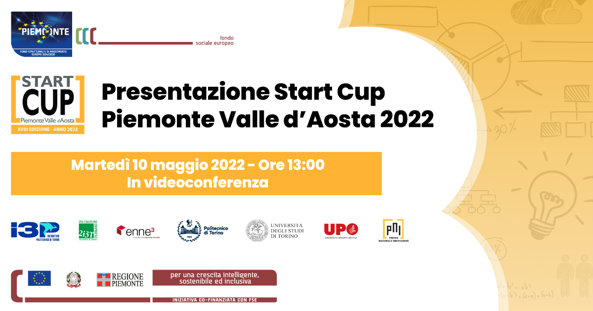 Presentazione Start Cup Piemonte Valle d'Aosta 2022