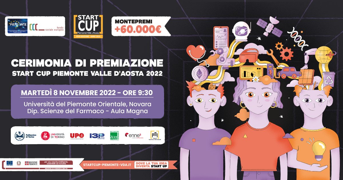 Cerimonia di premiazione Start Cup Piemonte Valle d'Aosta 2022
